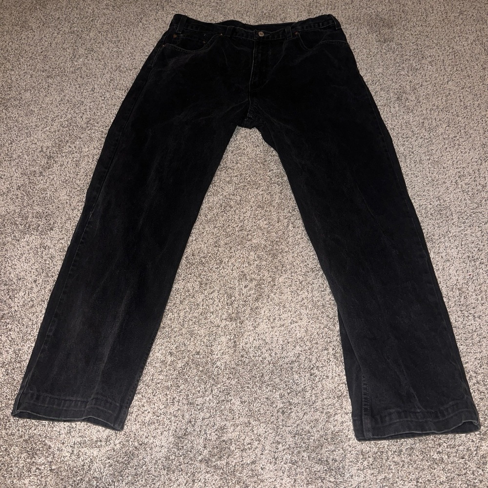 Vtg 90s Levi's 505 Men's W40 Regular Fit Straight Leg Jeans Black Denim Canada